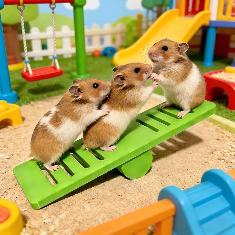 Plastic Small Animal Toys Colorful Rodents Seesaw Pet Exercise Toy Pet Cage Toy  Cage Environment