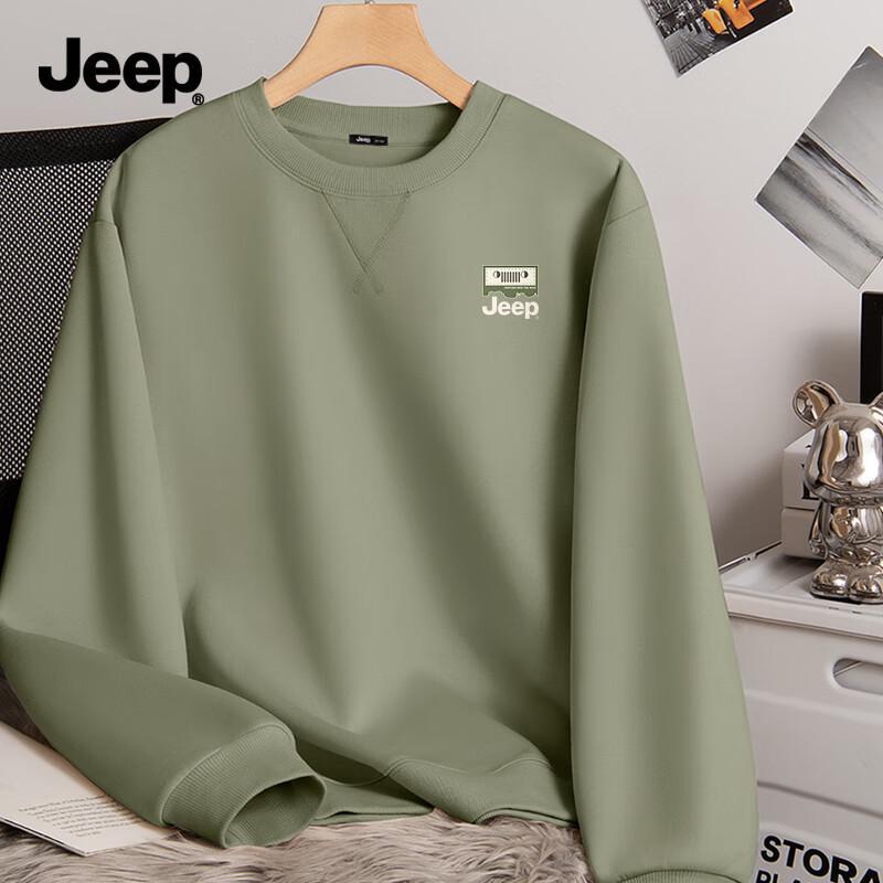 Jeep Мужская плотная свободная толстовка с круглым вырезом
