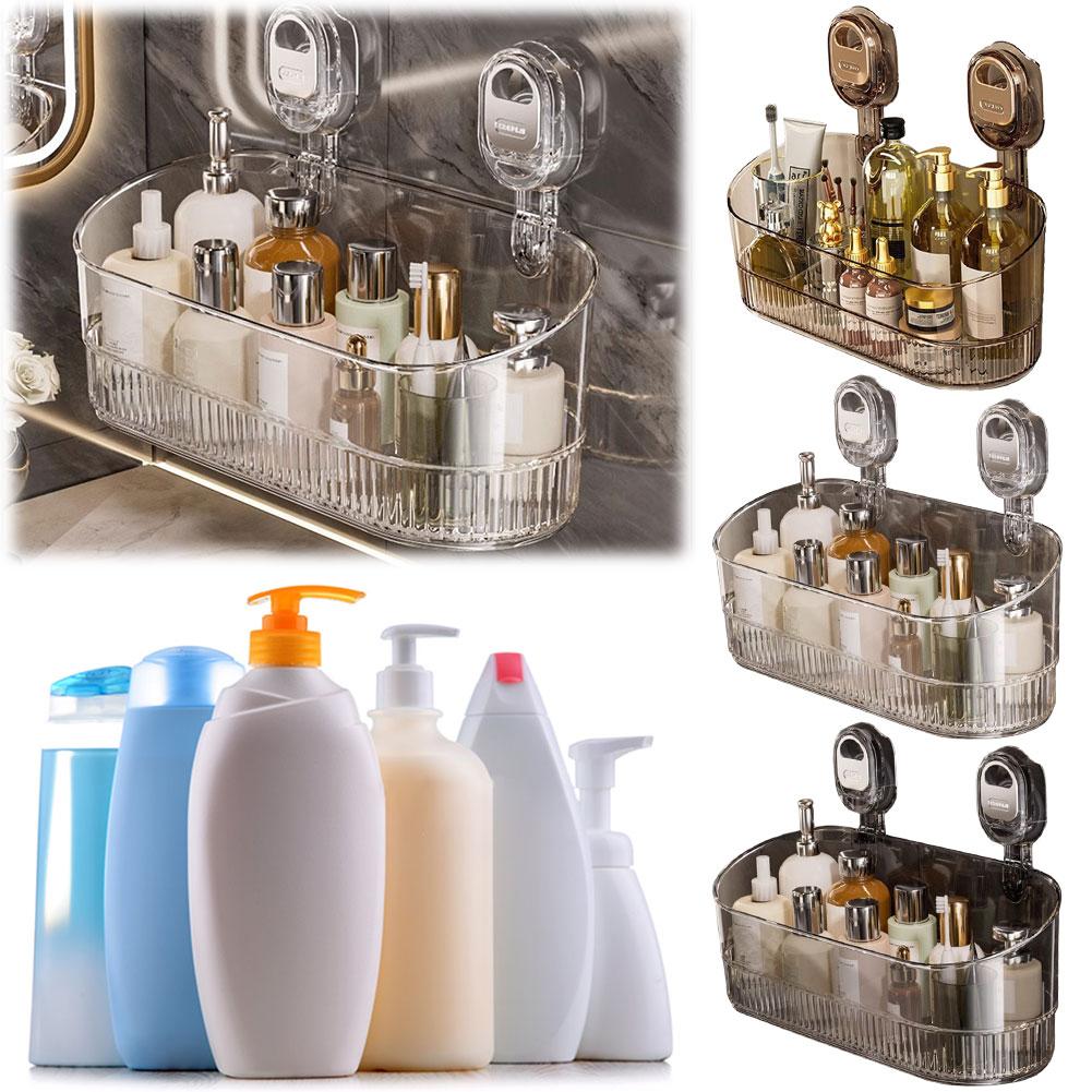 Подвесная полка для душа, присоска, ящик для хранения, большая вместимость и высокая грузоподъемность, съемная корзина для душа, присоска для ванной комнаты