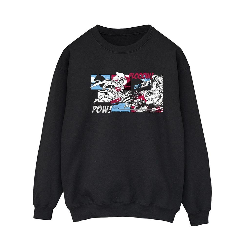 DC Comics Womens/Ladies Superman Comic Strip Sweatshirt