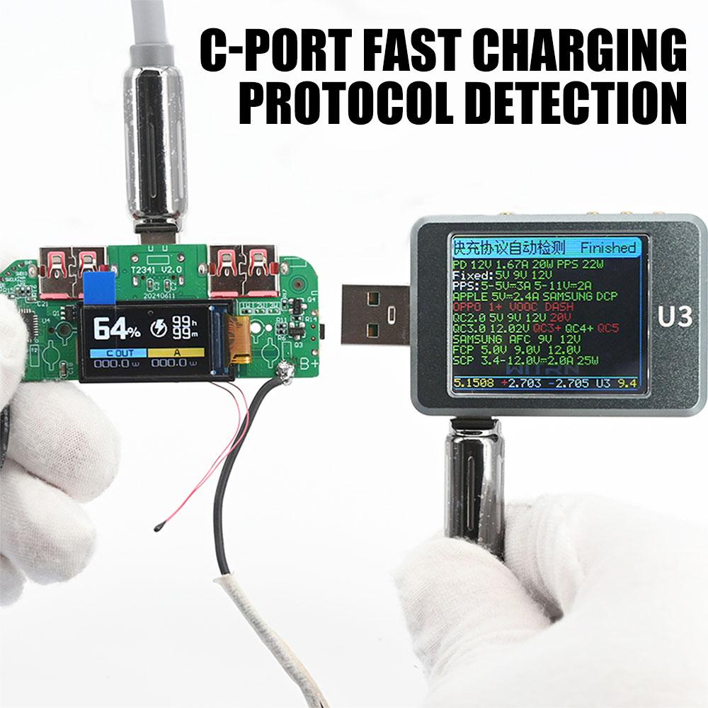 22.5W 2-Way Fast Charging Mobile Power Module Diy Motherboard Battery Level Digital Display USB/Type-C Port PD/QC/SCP/VOOC