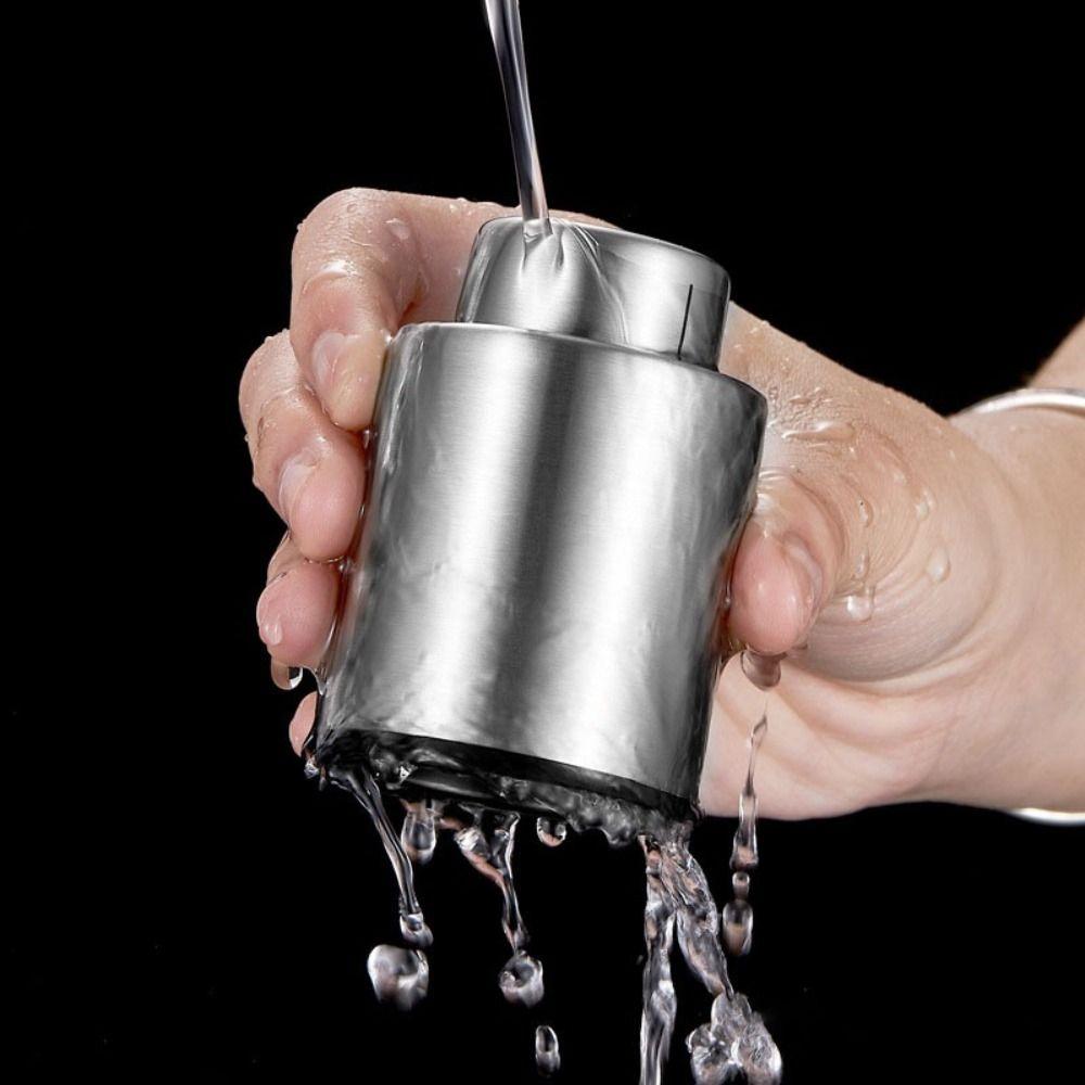 Stainless Steel Wine Bottle Stoppers Press Type Wine Corks High-end Wine Preserver  Home