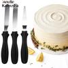 Cream Spatula Knife Set Stainless Steel Decorating Smooth Filling Flat Scraper Blade Baking Tool