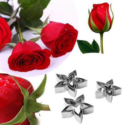 Пищевая нержавеющая сталь Форма чашелистика розы Форма для вырезания цветов для выпечки DIY