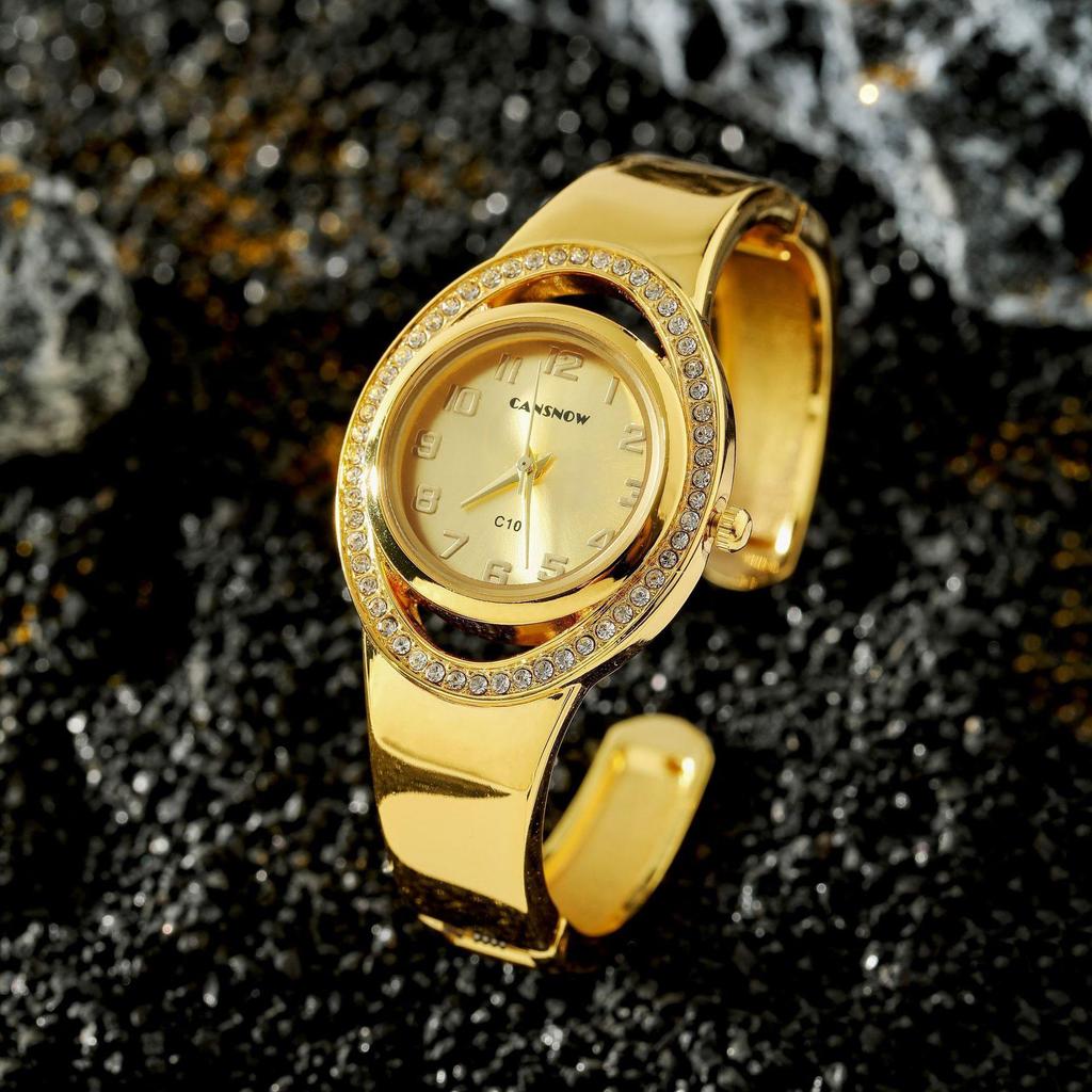 CANSNOW Браслет Часы Женские Часы из нержавеющей стали Модные Женские Часы с бриллиантами