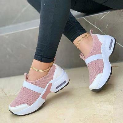 Модная женская обувь Zapatillas Mujer 2024 года, модная сетчатая повседневная спортивная обувь, кроссовки на платформе и танкетке, туфли на плоской подошве больших размеров, кроссовки Zapatillas