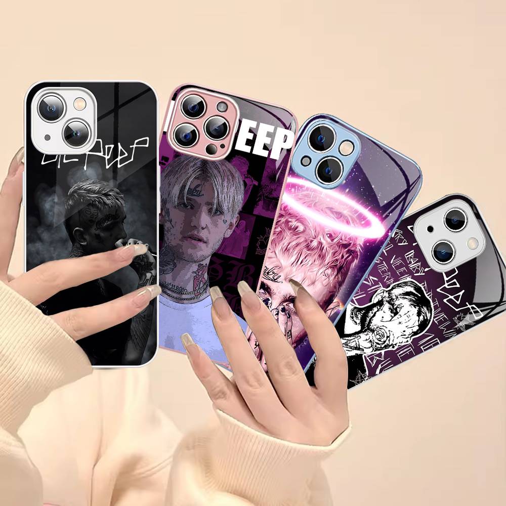 Певец Рэпер L-Lil Peep Закаленное Стекло Для Iphone 14 13 12 11 Pro Mini XS MAX 14Plus X XS XR Чехол