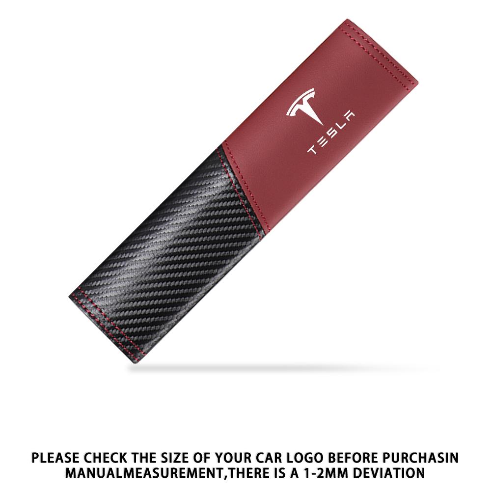 2pcs Car Seat Belt Shoulder Pads Auto Accessories For Tesla Mod Cybertruck Model 3 Y S X 2017-2023 Roadster SpaceX Coil Invader