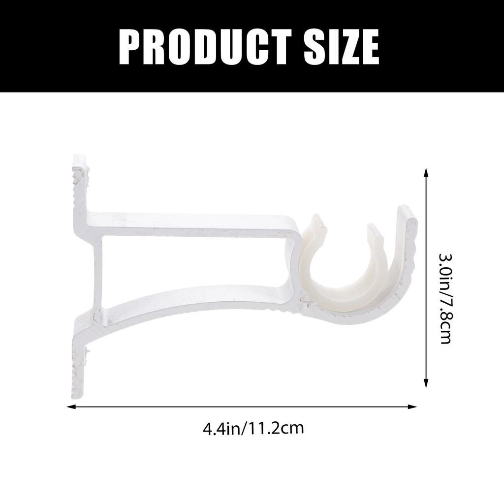 4Pcs Thickened Aluminum Alloy Curtain Rod Brackets Professional Heavy Duty Curtain Holders for Wall Mount Blind Rod Support