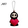 Gothic Skull Pendant Holding Heart Grim Reaper Keychain Charm, 3D Printed Decor with Decoration Ball Chain Chain, Backpacks Bags Purse Hanging