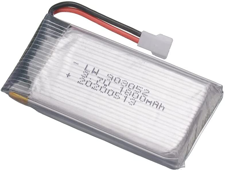 2-Pack Rechargeable LiPo Battery 3.7V 1800mAh | Compatible with KY601S, SYMA X5 Series, WLtoys K989, Drones
