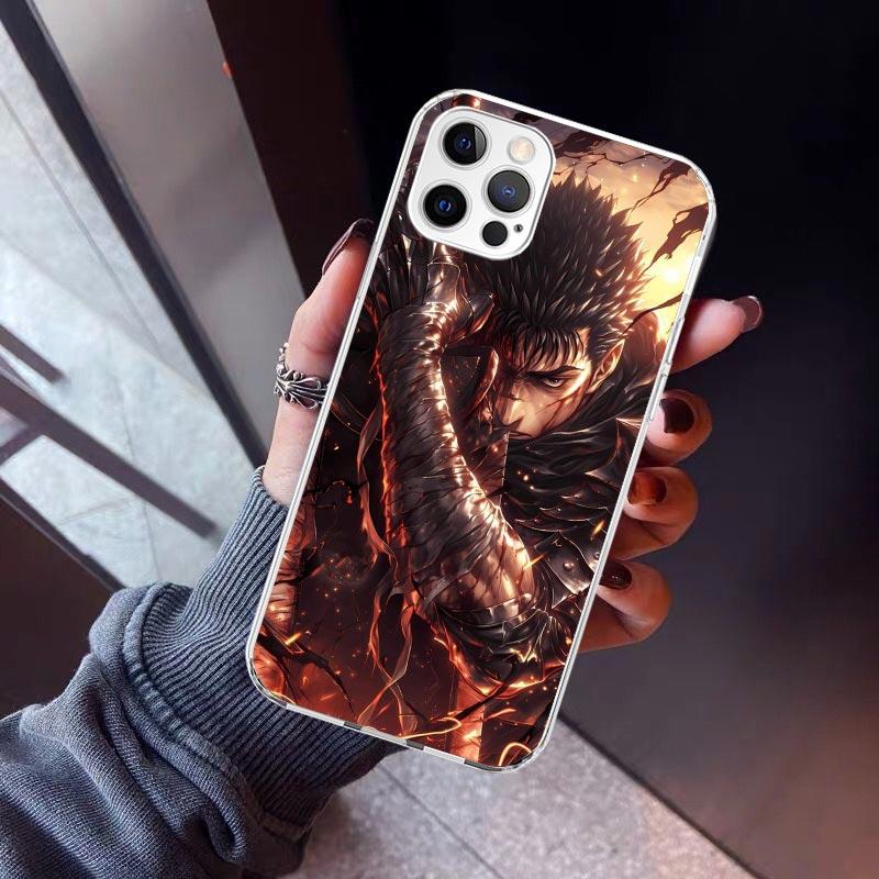 G-Guts B-Berserks Anime Phone Case For iPhone 17 Air 11 13 Mini 14 15 Plus 16 12 Pro Max 16E SE 7 8 Pattern Soft TPU Back Cover