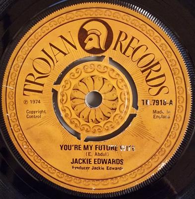 7-дюймовая пластинка JACKIE EDWARDS Youre My Future Wife TR7918 Trojan Records 1974 UK Регги Ска Даб Б/у