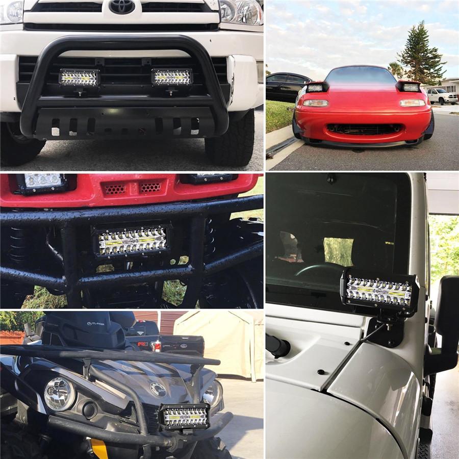 2 шт. 6" 240 Вт Автомобиль Грузовик Лодка Морской Светодиодные Рабочие Фонари Точечный Заливной Противотуманные Фары ДХО