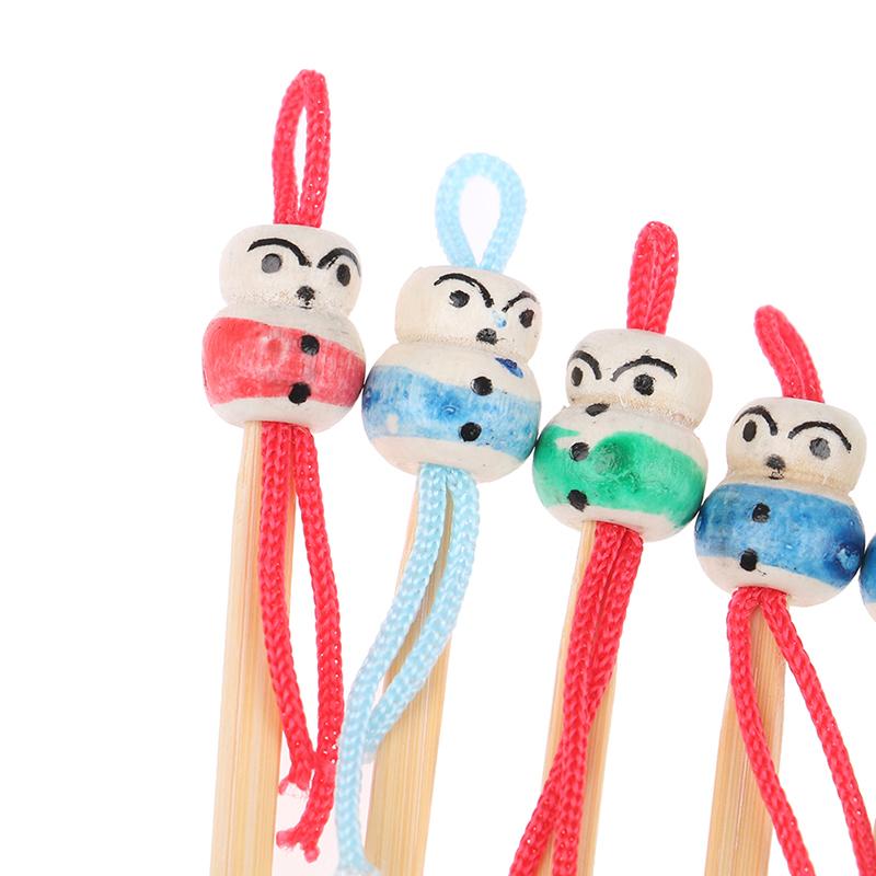 Natural Handmade Bamboo Ear Digging Spoon Doll Head Bamboo Ear Stick
