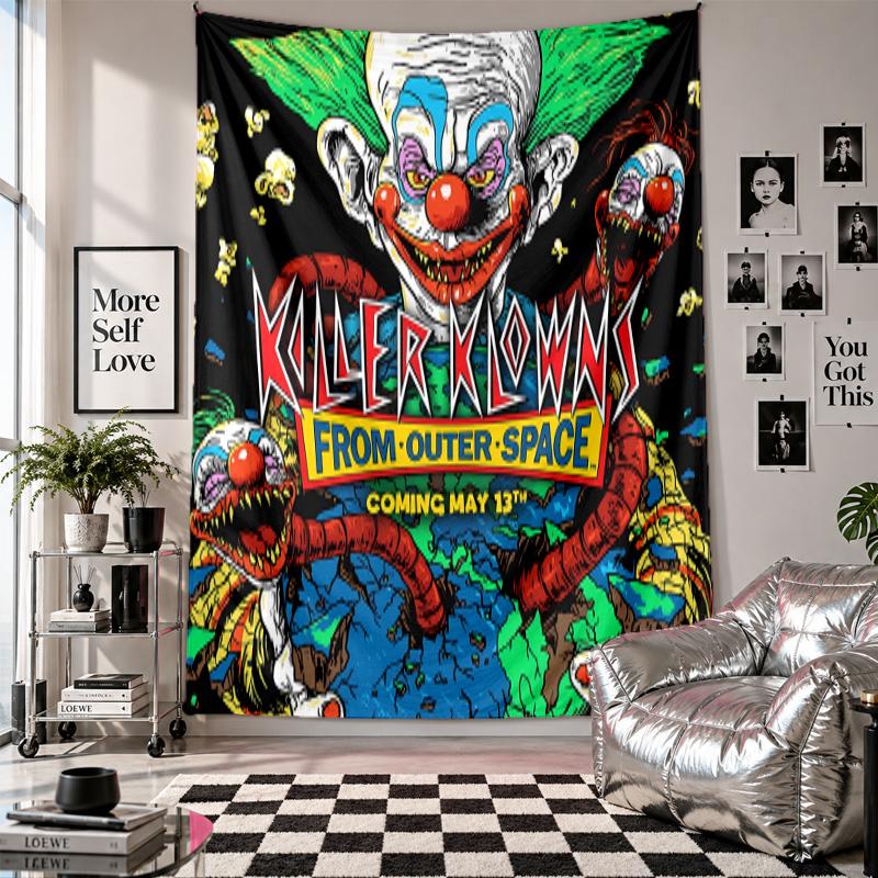 Wall TapestryHorror Movies Art Hanging Cloth Decorative Background Cover for Room Decoration