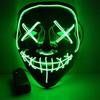 Halloween Mask LED Light Up Purge Mask for Festival Cosplay Halloween Costume, Green