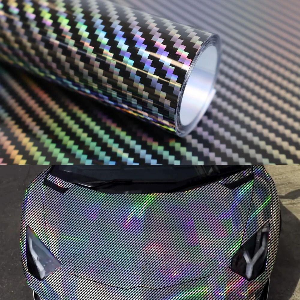 Автомобильная самоклеящаяся виниловая пленка из углеродного волокна, высокоглянцевая, наклейка для салона автомобиля, для автомобиля, мотоцикла, сделай сам