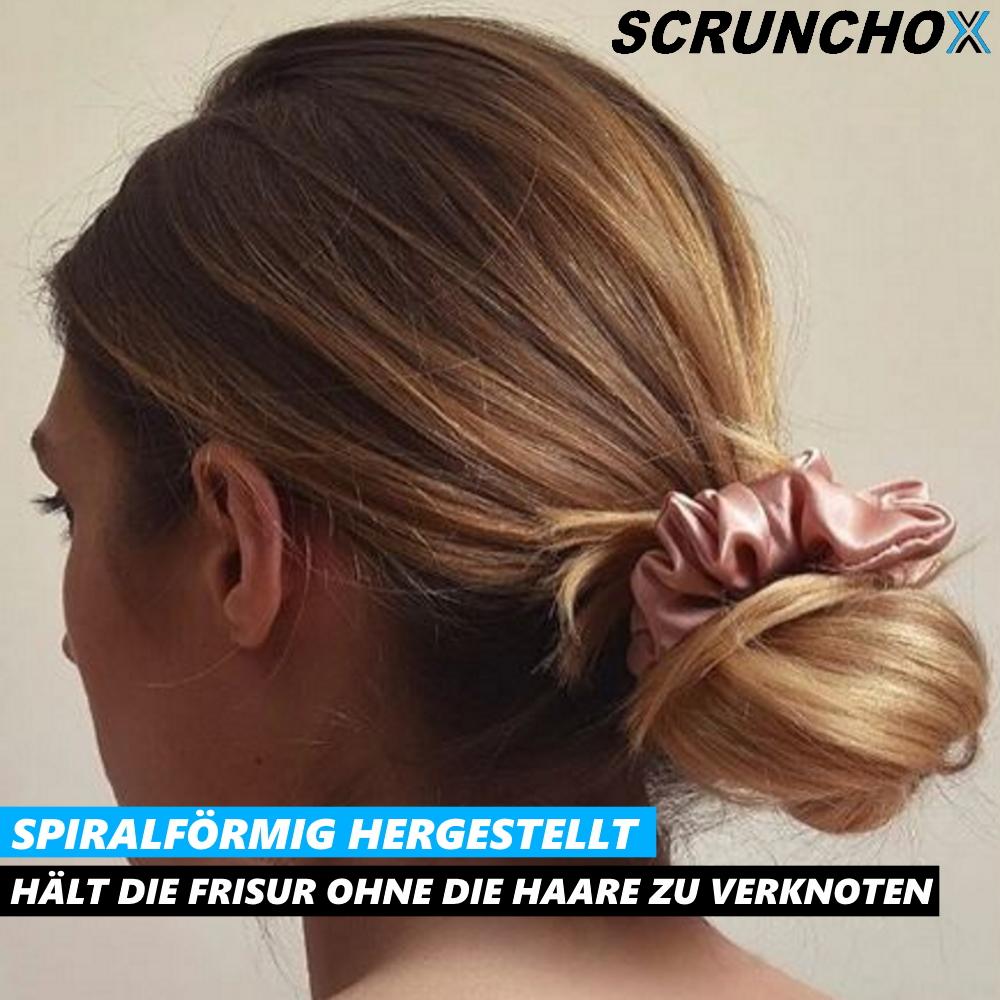 SCRUNCHOX Set of Ponytail Holders, Hair Bands, Hair Ties, Ponytail Holders, Ponytail Bands, 4 Pieces