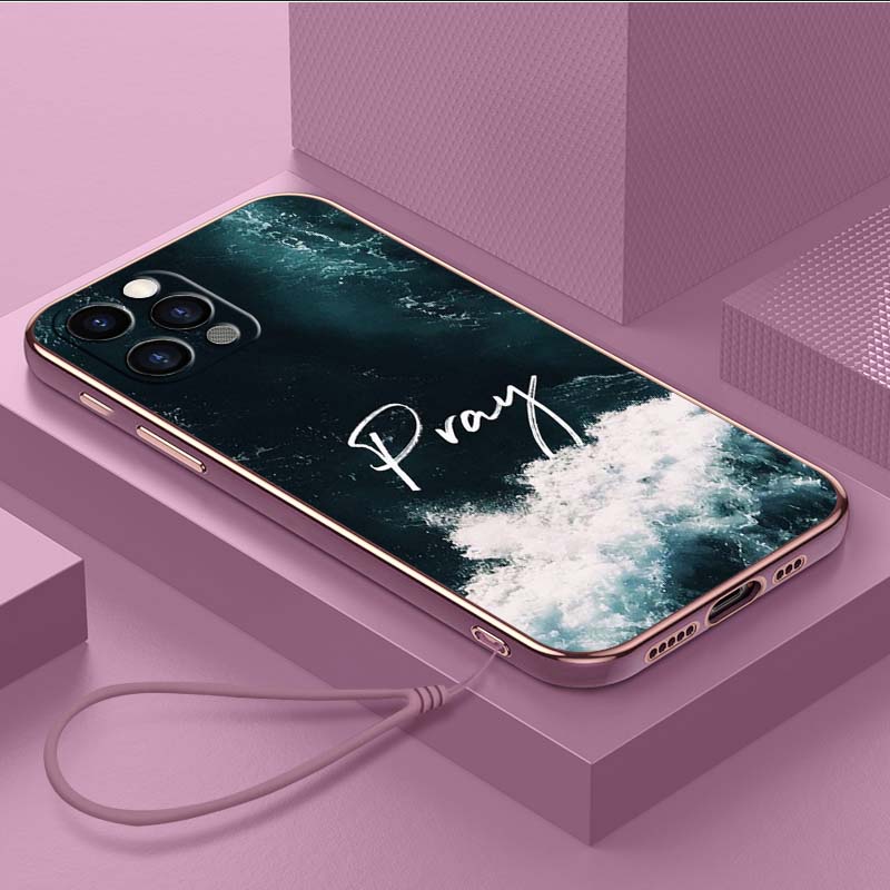 Роскошный чехол для телефона из ТПУ с ремешком для iPhone 6 6s 7 8 Plus SE XR XS 11 12 13 14 15 Pro Max Мягкие чехлы A40 Стих из Библии Иисус Христос Христианин