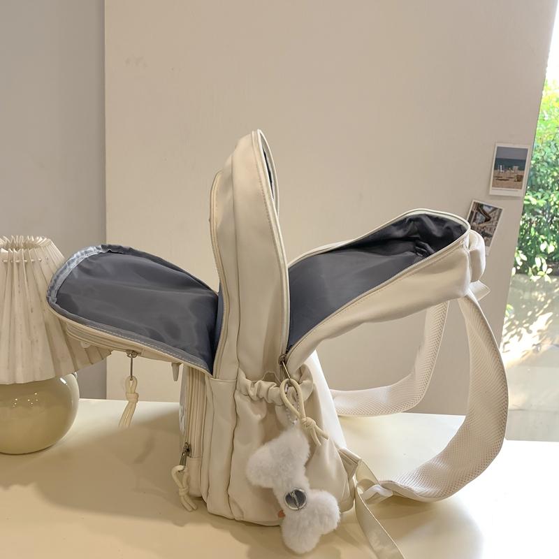 Рюкзак большой емкости, женский рюкзак в студенческом стиле, школьная сумка, однотонная сумка на плечо