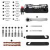 Compacts Folded Bike Tool Set 15 Functions Including Steel Ratchets Wrenches and Emergencies Tire Repair Accessories