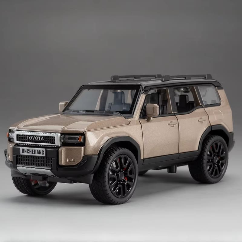 1:32 Prado SUV Car Model Toy Alloy Die-casting Back 6 Doors Can Be Opened Sound and Light Off-road Vehicle Children Boy Gift Collection