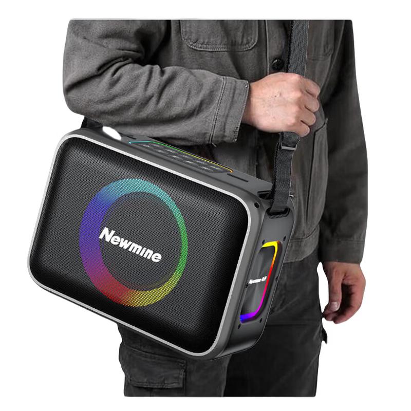 Портативная Bluetooth-колонка для караоке Newmine MC98, штепсель CN (адаптер в комплекте)