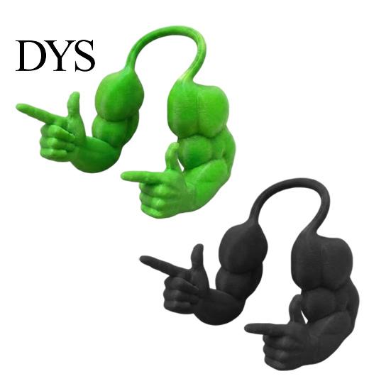 Humorous Pet Accessories 2Pcs Funny Cat Muscle Arms, Hilarious Cosplay 3D Printed Comfortable Costume Peace Gesture Lightweight Shoulder Attachment