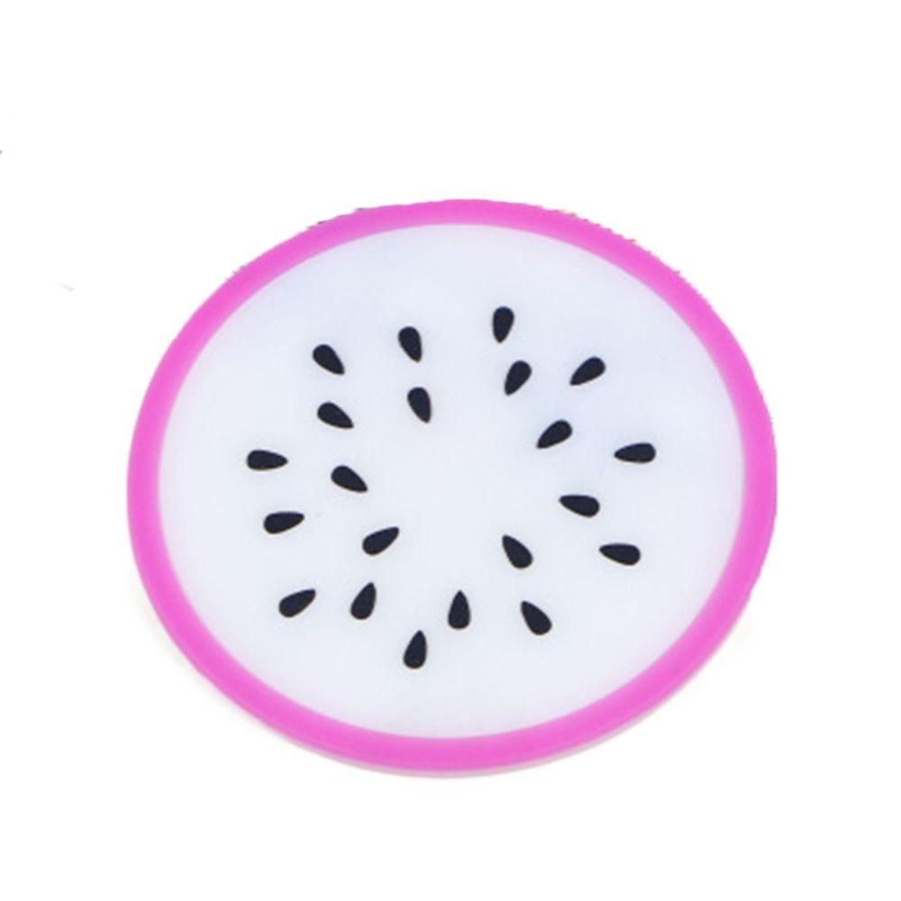 Silicone Cup Mat Non -slip Cup Insulation Pad Tableware Pad Fruit Shape Cup Coaster  Dining Table