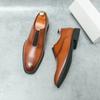 Fashion Men's Slip-on Business Leather Evening Shoes Gentlman Dress Shoes Elegant Wedding Shoes Footwear Zapatillas 2024