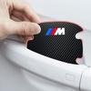 Наклейки для защиты дверных ручек с логотипом BMW M из углеродного волокна - 4 штуки