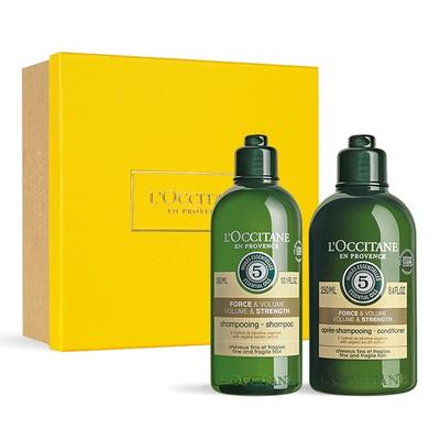 [Укрепление кожи головы и волос] L'Occitane Moist Volume & Strength Шампунь 300 мл и кондиционер 250 мл Duo, 1 шт.