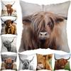 Scottish Highland Cat Cow Yak Animal Pillowcase Pillowcase Pillowcase Home Decor Pillowcase Sofa Decoration