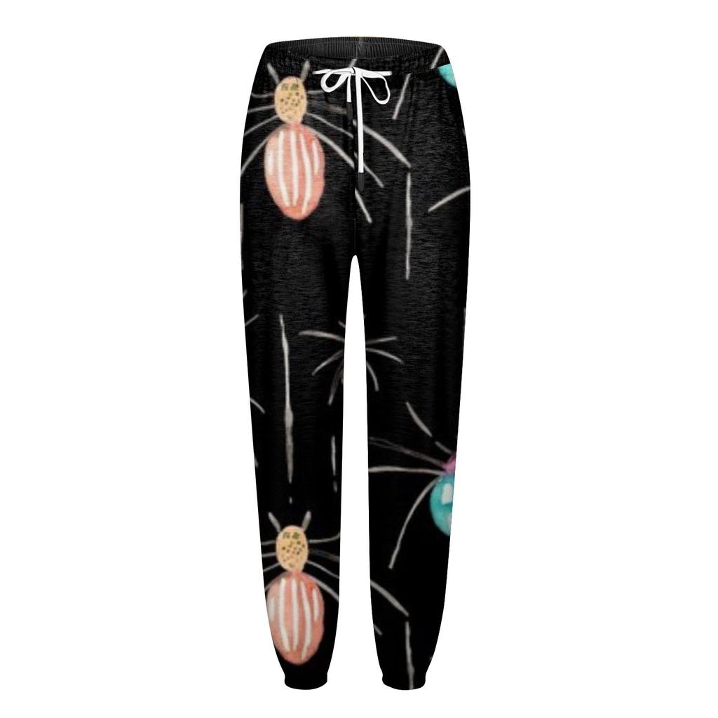 Women's Casual Fashion Halloween Printed Leisure Pants Sweatpants Trousers Drawstring Elastic Waist Drawstring Drawstring Pants