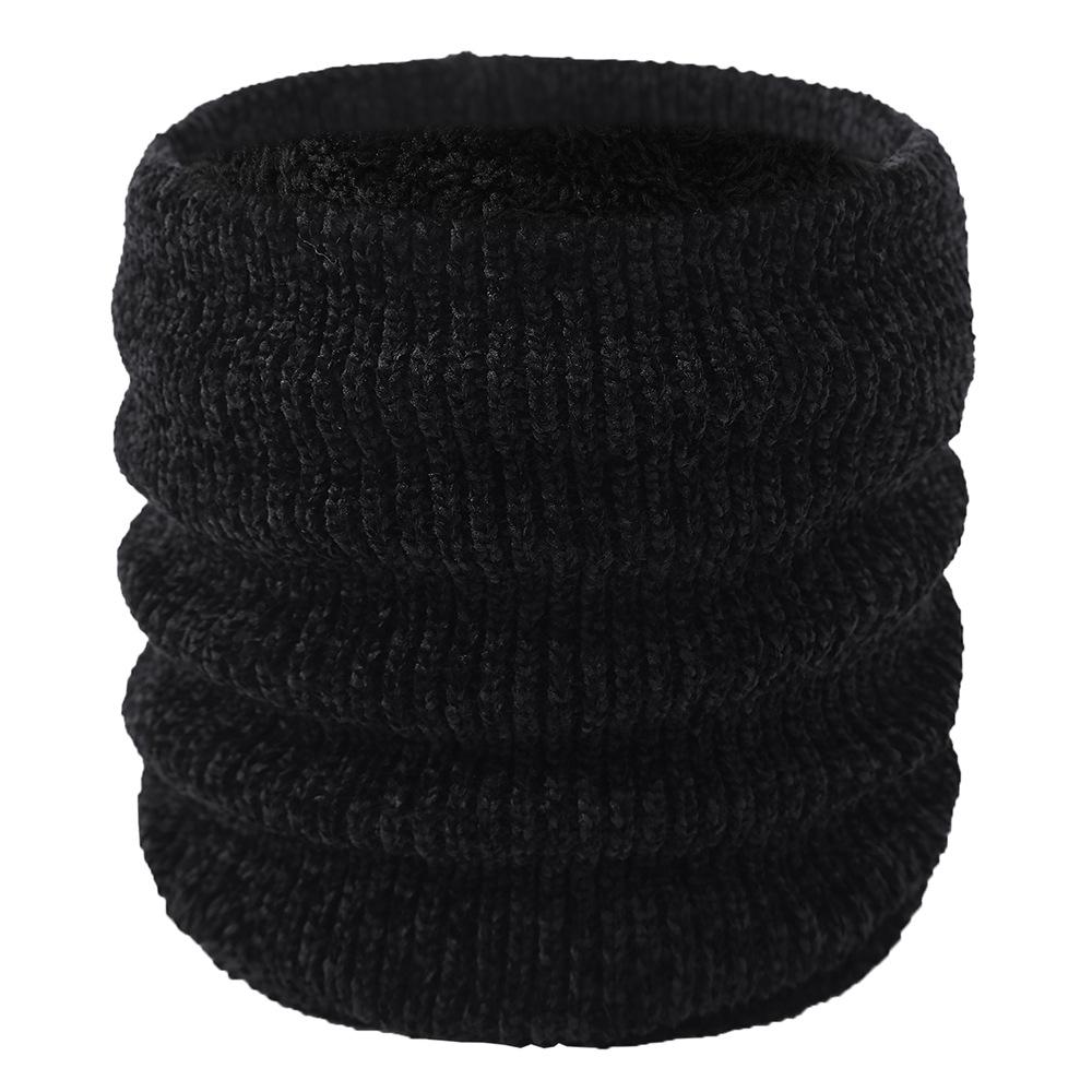 Утепленный чехол на шею из бархата синели: Толстый шерстяной шарф-петля унисекс с высоким воротником