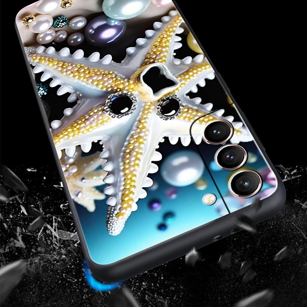 Чехол для телефона с узором «Морские ракушки и водоросли» для Samsung Galaxy S26 S25 S24 S23 S22 S20 S21 FE Ultra S25 Edge Plus Мягкий ТПУ