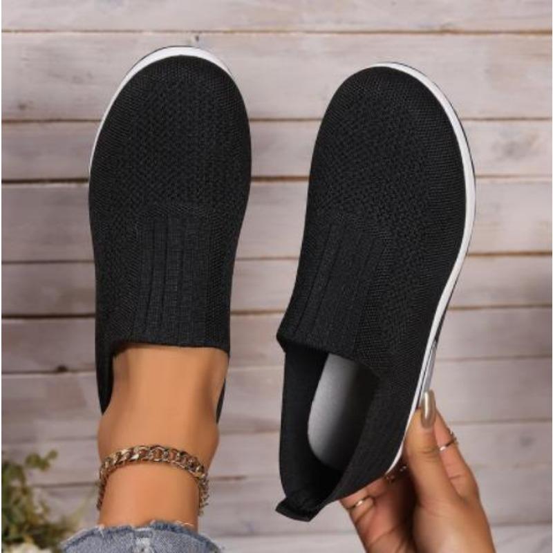 Модные новые спортивные туфли на толстой подошве повседневные туфли Fly Woven Breathable Sports Wearproof Single Shoes Large Size