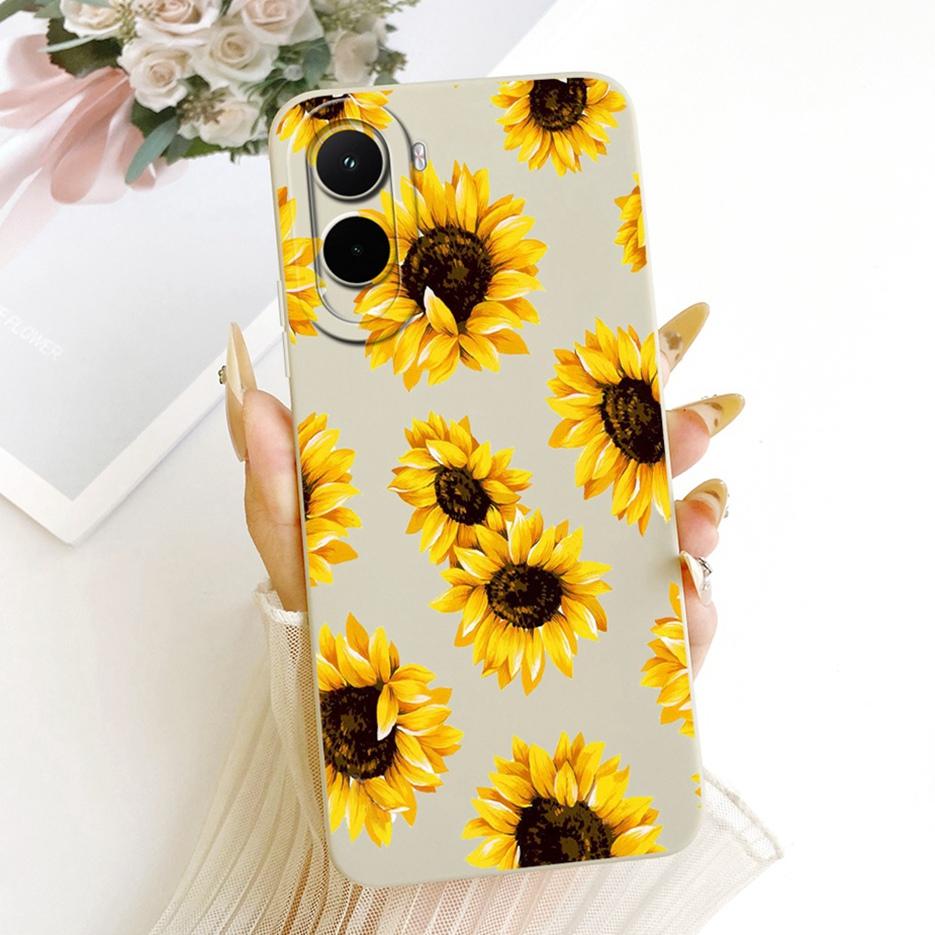 Чехол для Xiaomi Poco M7 Plus PocoM7 4G Красивая Девушка Подсолнух Расписной Чехол для Телефона Для Xiaomi Poco M7 Pro PocoM7 Plus 5G Мягкие Fundas