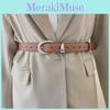 Womens Minimalist Style Waist Belt Metal Pin Buckle Dress Suit Shapewear Belt