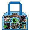 K Company Minecraft Zippered Vinyl Bag Blue H24 X W33 X D11cm CBB5-MCT-BL