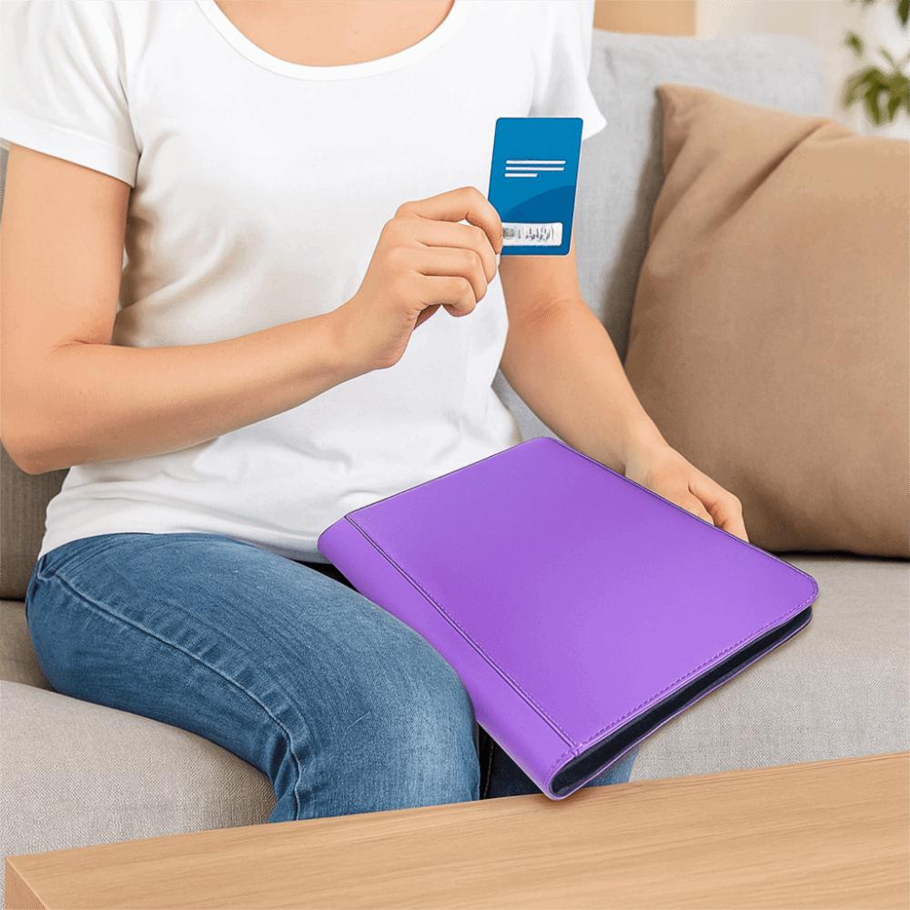 PU Toploader Binder 4 Pocket Cards Colletction Album Game Card Album  For Trading Cards