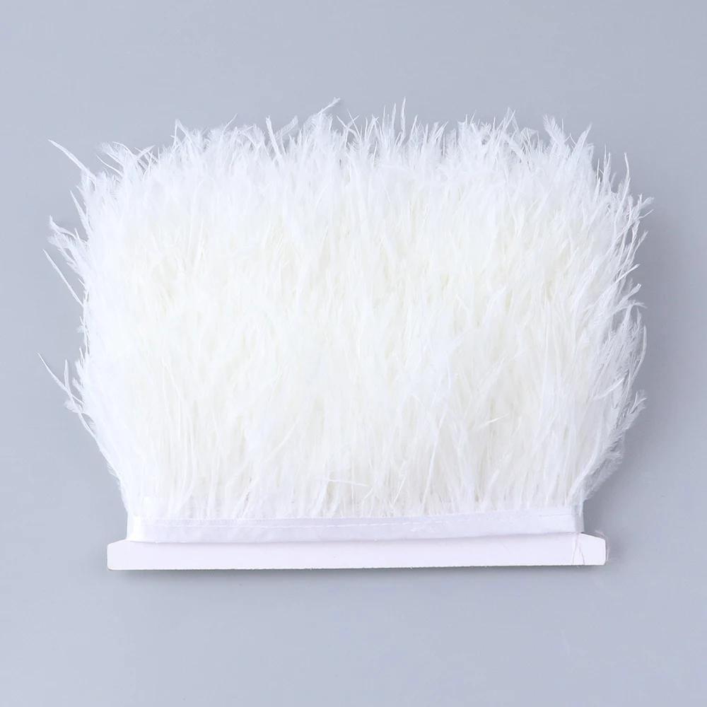 Перо1 метр Натуральные страусиные перья Отделка Лента 6-15 см для Юбки DIY Одежды Черный Белый Страусиные перья Свадебное Украшение