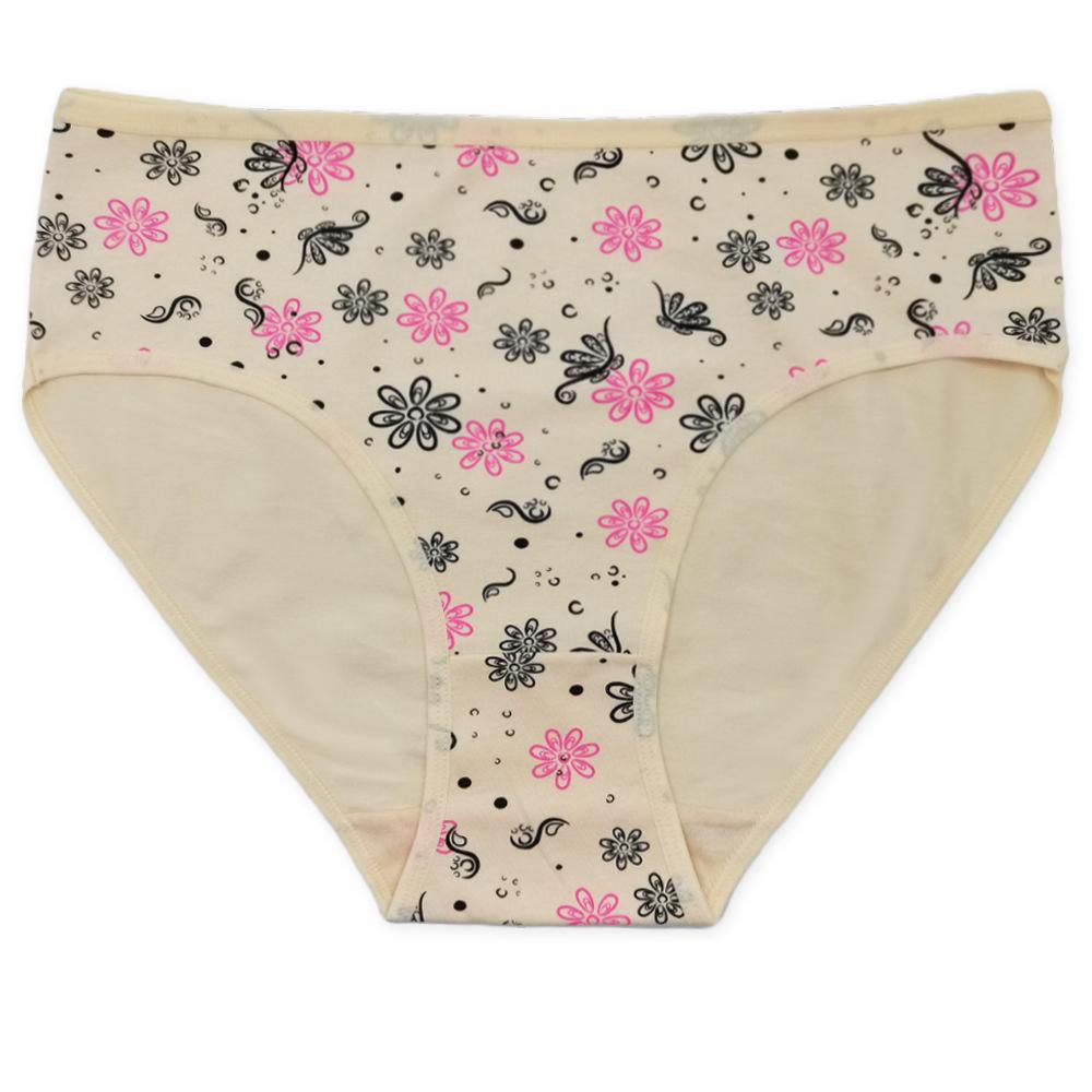 Женские трусики больших размеров, нижнее белье из хлопка со средней талией и цветочным принтом, сексуальные кружевные трусы, нижнее белье, 6 шт.