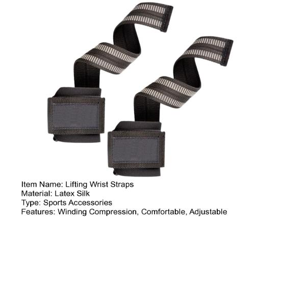 2Pcs Weightlifting Pressure Wrist Guard Strap Adjustable Hard Pull Lifting Wrist Strap Grips Band Strength Training Deadlift Grip