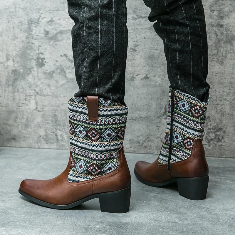 Fashion Male Shoes All-match Desert Boots Men Shoes Stylish Men Casual High Top Shoes Male Comfortable Motocross Boots