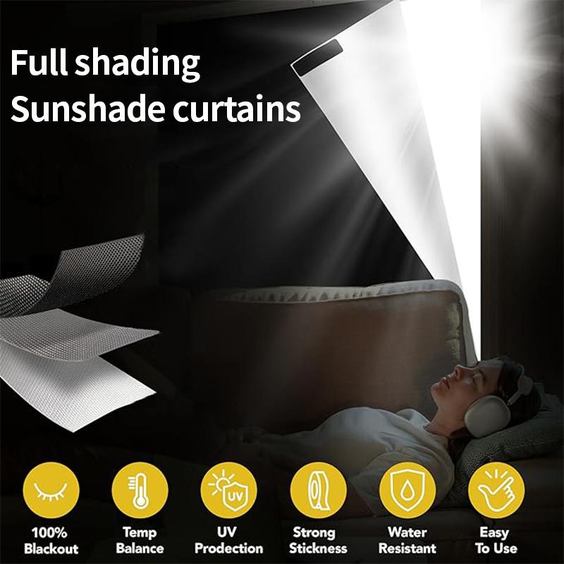 Затемняющая штора, съемный светоблокирующий самый темный оконный тканевый чехол, сделай сам, портативный солнцезащитный козырек для путешествий, летняя защита от солнца