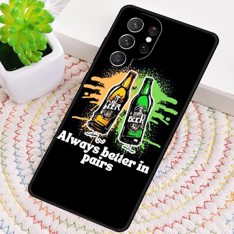 Beer Alcohol soft Phone Case for Samsung Galaxy note 10 pro S26 Ultra S23 S24 FE S25 S21 S22 PLUS shockproof Cove