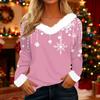Long Sleeve Shirts For Women Cute Tops Christmas Prints Tees Blouses Casual Plus Size Basic Tops Pullover