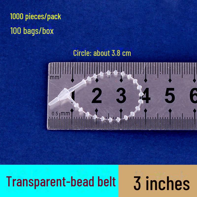 Прозрачный пластиковый шнурок с пряжкой для бирок на одежду